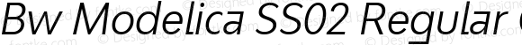 Bw Modelica SS02 Regular Condensed Italic
