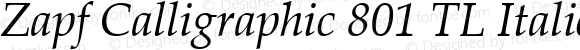 Zapf Calligraphic 801 TL Italic