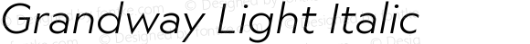 Grandway Light Italic