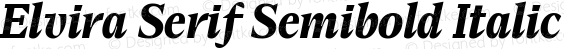 Elvira Serif Semibold Italic