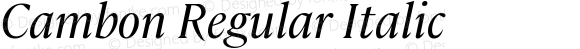 Cambon Regular Italic