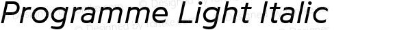 Programme Light Italic