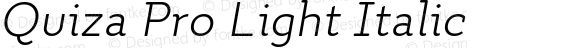Quiza Pro Light Italic