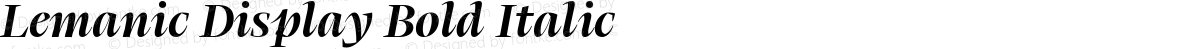 Lemanic Display Bold Italic