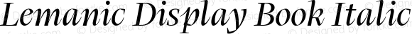 Lemanic Display Book Italic