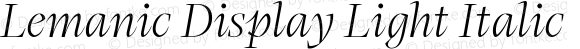 Lemanic Display Light Italic