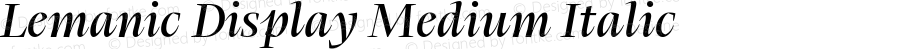 Lemanic Display Medium Italic