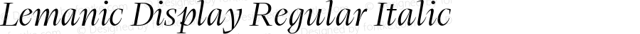 Lemanic Display Regular Italic