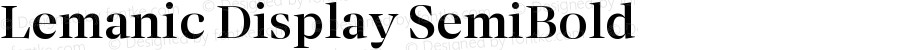 Lemanic Display SemiBold