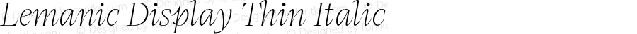 Lemanic Display Thin Italic