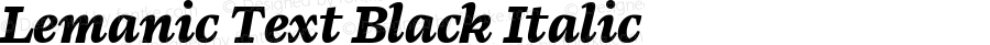 Lemanic Text Black Italic