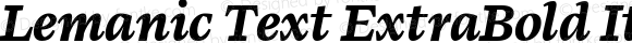 Lemanic Text ExtraBold Italic