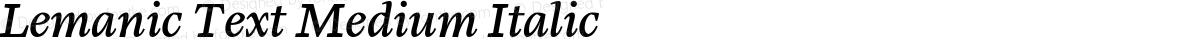 Lemanic Text Medium Italic