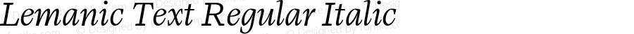 Lemanic Text Regular Italic