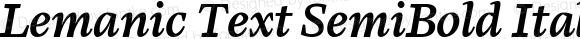Lemanic Text SemiBold Italic
