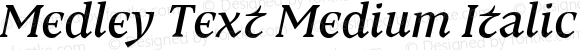 Medley Text Medium Italic