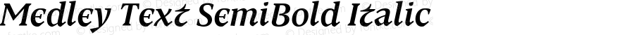 Medley Text SemiBold Italic