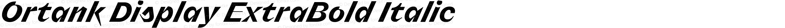 Ortank Display ExtraBold Italic