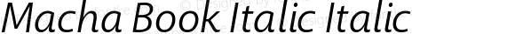 Macha Book Italic Italic