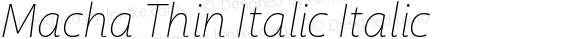 Macha Thin Italic Italic