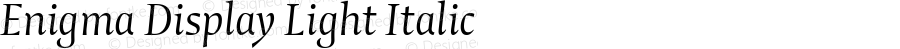 Enigma Display Light Italic