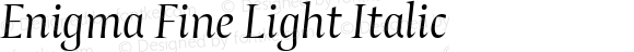 Enigma Fine Light Italic