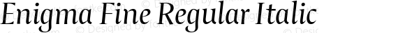 Enigma Fine Regular Italic