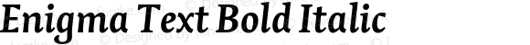 Enigma Text Bold Italic