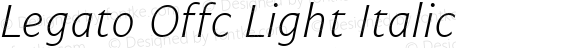 Legato Offc Light Italic