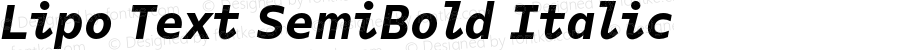 Lipo Text SemiBold Italic