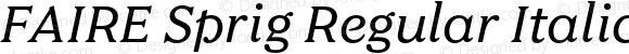FAIRE Sprig Regular Italic