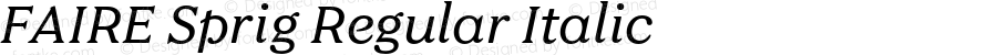 FAIRE Sprig Regular Italic