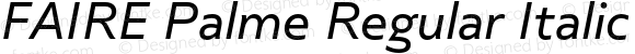 FAIRE Palme Regular Italic