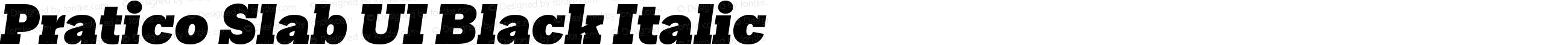 Pratico Slab UI Black Italic