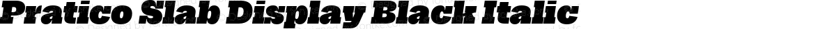 Pratico Slab Display Black Italic