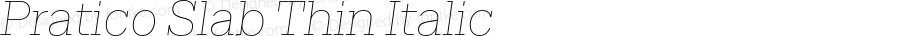 Pratico Slab Thin Italic