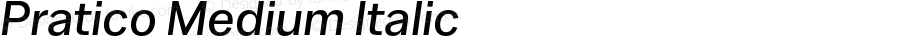 Pratico Medium Italic