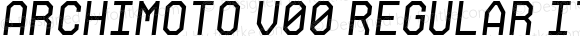 Archimoto V00 Regular Italic