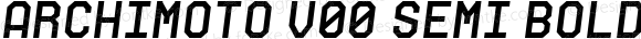 Archimoto V00 Semi Bold Italic