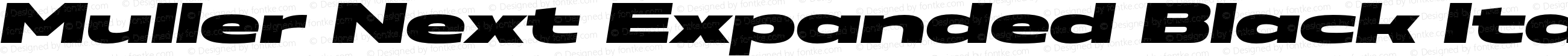 Muller Next Expanded Black Italic