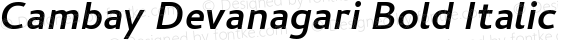 Cambay Devanagari Bold Italic