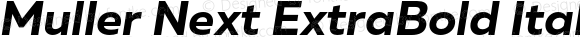 Muller Next ExtraBold Italic