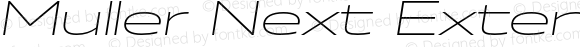 Muller Next Extended ExtraLight Italic