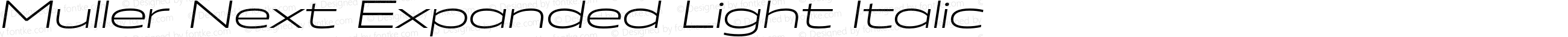 Muller Next Expanded Light Italic