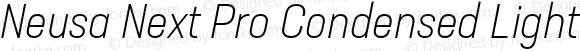 Neusa Next Pro Condensed Light Italic