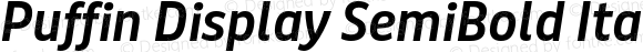 Puffin Display SemiBold Italic