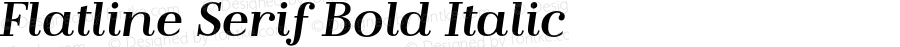 Flatline Serif Bold Italic