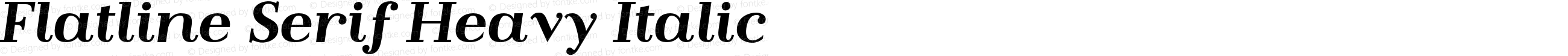 Flatline Serif Heavy Italic