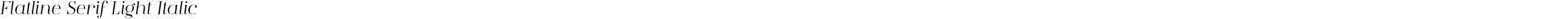 Flatline Serif Light Italic