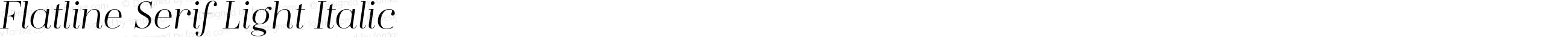 Flatline Serif Light Italic